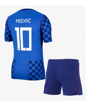 Billige Fotballdrakt Kroatia Luka Modric #10 Replika Bortedraktsett Barn VM 2026 Kortermet (med bukser)